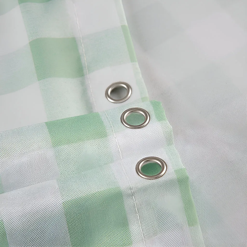 Yoselin Green Plaid Shower Curtain