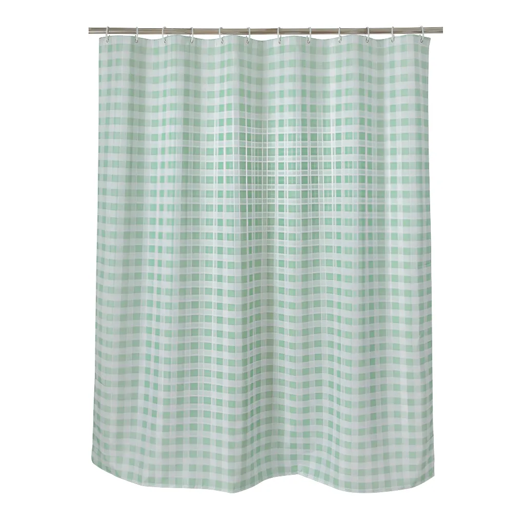 Yoselin Green Plaid Shower Curtain