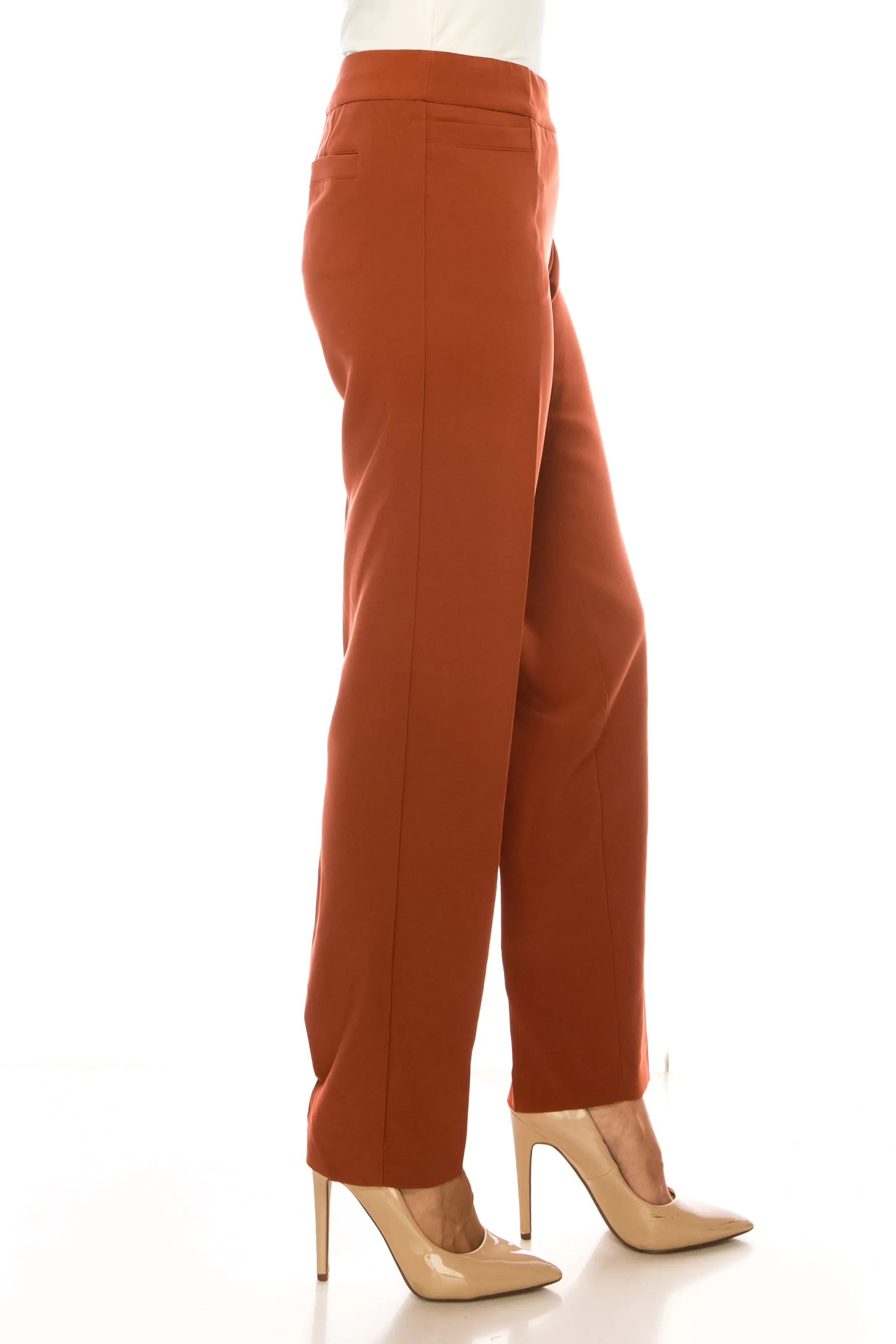 Zac & Rachel Straight Leg Pull-On Pants