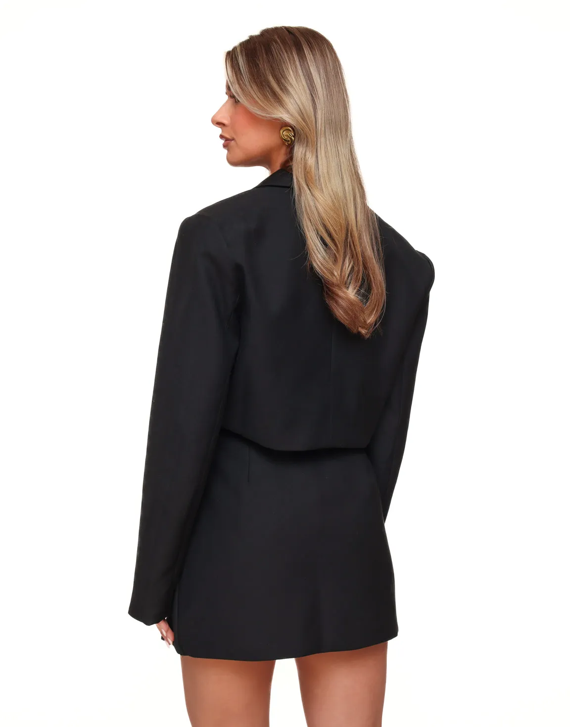 Zwarte Cropped LS - Blazer