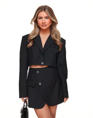 Zwarte Cropped LS - Blazer
